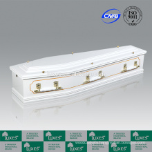 LUXES Australian Style MDF Board Coffins White Colored Coffin